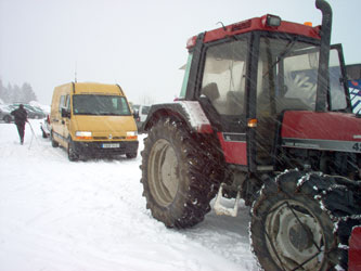 tir par un tracteur !