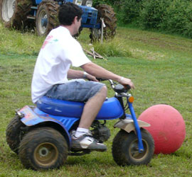 essai du terrain pour le trike-ball